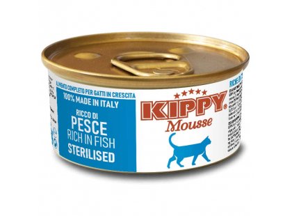 Фото - вологий корм (консерви) Kippy (Кіппі) MOUSSE STERILISED FISH консерви для стерилізованих кішок РИБА, мус