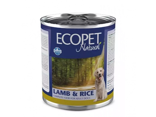 Фото - вологий корм (консерви) Farmina (Фарміна) Ecopet Natural Dog Lamb & Rice вологий корм для собак ЯГНЯ ТА РИС