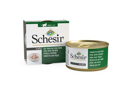 Фото - вологий корм (консерви) Schesir (Шезір) консерви для кішок Тунець з куркою