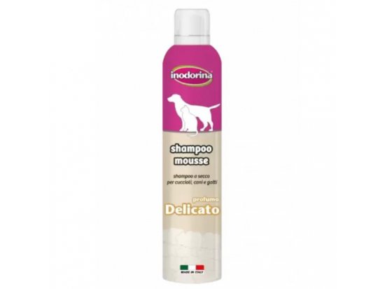 Фото - повседневная косметика Inodorina Shampooing Mousse Delicate сухой шампунь-мусс с нежным ароматом для собак и кошек
