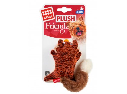 Фото - іграшки GiGwi (Гігві) Plush Friendz ЛИСИЦЯ іграшка для собак з пищалкою, 9 см