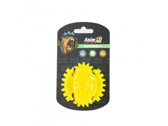 Фото - игрушки AnimAll GrizZzly Мультифункциональный мяч для собак, жёлтый