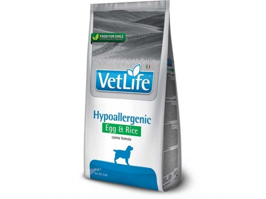 Фото - ветеринарные корма Farmina (Фармина) Vet Life Hypoallergenic Egg & Rice сухой лечебный корм для собак при пищевой аллергии ЯЙЦО И РИС