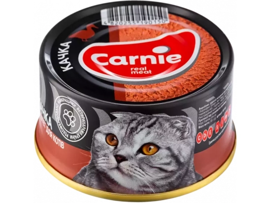 Фото - вологий корм (консерви) Carnie(Карни) консерви для дорослих кішок, м'ясний паштет з КАЧКОЮ