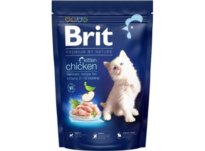 Фото - сухой корм Brit Premium Kitten Chicken сухой корм для котят КУРИЦА