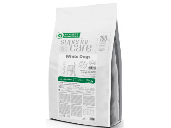 Фото - сухий корм Natures Protection (Нейчез Протекшин) Superior Care White Dogs INSECT сухий корм для собак з білою шерстю КОМАХИ