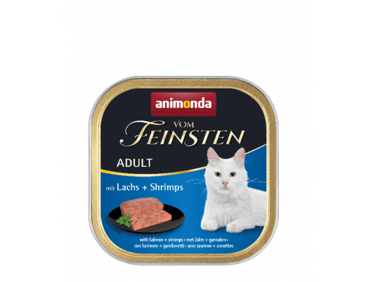Фото - вологий корм (консерви) Animonda (Анімонда) Vom Feinsten Adult mit Lachs+shrimps - консерви для кішок з лососем і креветками