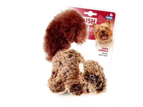 Фото - іграшки GiGwi (Гігві) Plush Friendz БІЛКА іграшка для собак з пищалкою, 16 см