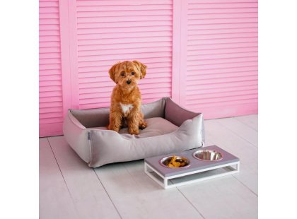 Фото - лежаки, матраси, килимки та будиночки Harley & Cho DREAMER VELOUR GRAY лежак для собак (велюр), сірий