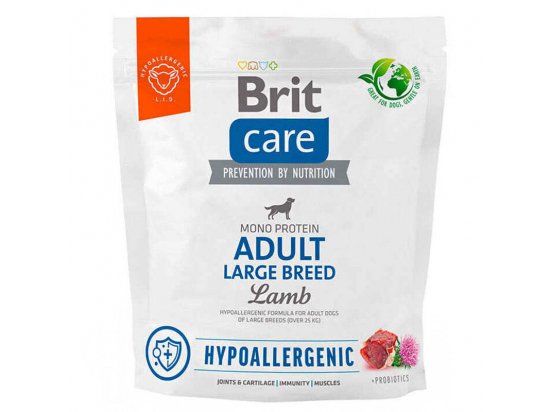 Фото - сухий корм Brit Care Dog Hypoallergenic Adult Large Breed Lamb гіпоалергенний сухий корм для собак великих порід ЯГНЯ