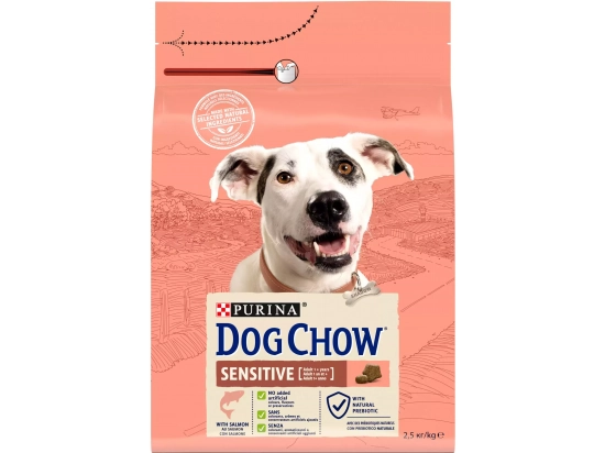 Фото - сухий корм Dog Chow SENSITIVE SALMON корм для собак із чутливим травленням ЛОСОСЬ