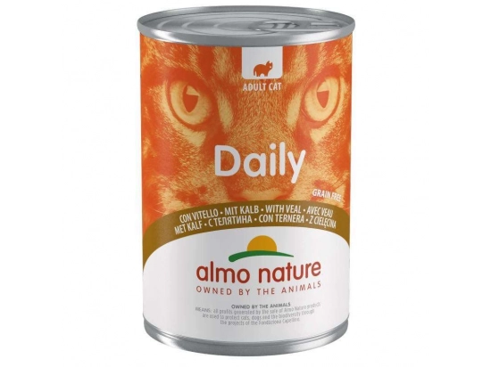 Фото - вологий корм (консерви) Almo Nature Daily ADULT VEAL консерви для котів ТЕЛЯТИНА