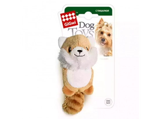 Фото - игрушки GiGwi (Гигви) Plush Friendz ЛИСИЧКА игрушка для собак с 2-мя пищалками, 9 см