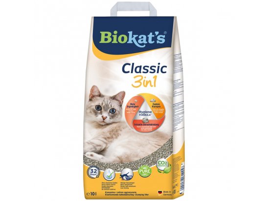 Фото - наполнители BioKats Classic 3in1 Комкующийся наполнитель для кошачьего туалета
