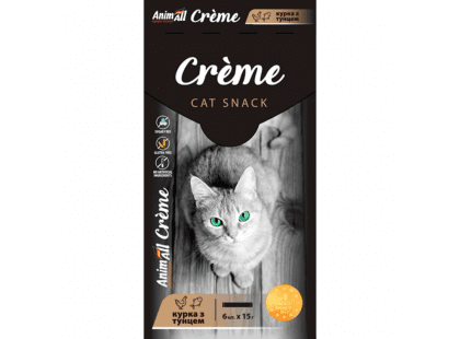 Фото - лакомства AnimAll Cat Snack Creme лакомство в виде крема для кошек КУРИЦА И ТУНЕЦ
