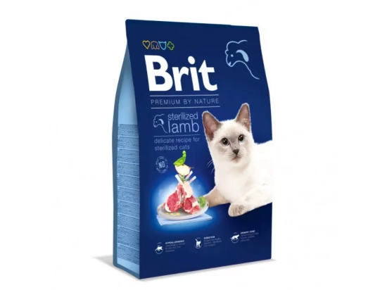 Фото - сухий корм Brit Premium Cat Sterilized Lamb сухий корм для стерилізованих кішок ЯГНЯ