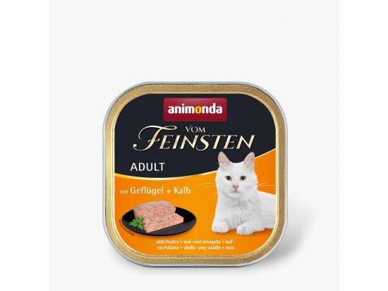 Фото - вологий корм (консерви) Animonda (Анімонда) Vom Feinsten Adult mit Geflügel+kalb - консерви для кішок з ПТИЦЕЮ та ТЕЛЯТИНОЮ