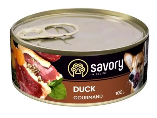 Фото - влажный корм (консервы) Savory (Сейвори) GOURMAND DUCK влажный корм для взрослых собак (утка)