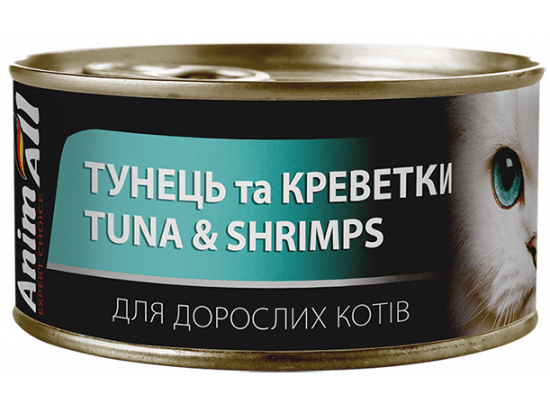 Фото - влажный корм (консервы) AnimAll Tuna & Shrimps влажный корм для кошек ТУНЕЦ и КРЕВЕТКИ