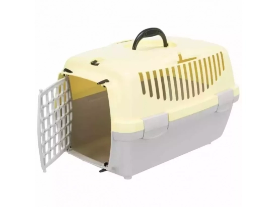 Фото - переноски, сумки, рюкзаки Trixie (Трикси) CAPRI переноска для животных, ПЛАСТИК ДВЕРЬ, светло-серый/желтый
