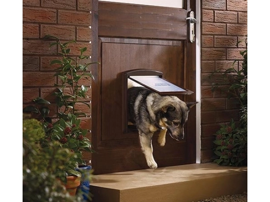 Фото - двери врезные Staywell (Стейвел) ОРИГИНАЛ Дверцы для собак и котов, коричневый