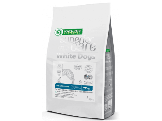 Фото - сухий корм Natures Protection (Нейчез Протекшин) Superior Care White Dogs WHITE FISH сухий корм для собак з білою шерстю БІЛА РИБА