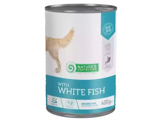 Фото - вологий корм (консерви) Natures Protection (Нейчез Протекшін) WHITE FISH (БІЛА РИБА) вологий корм для собак