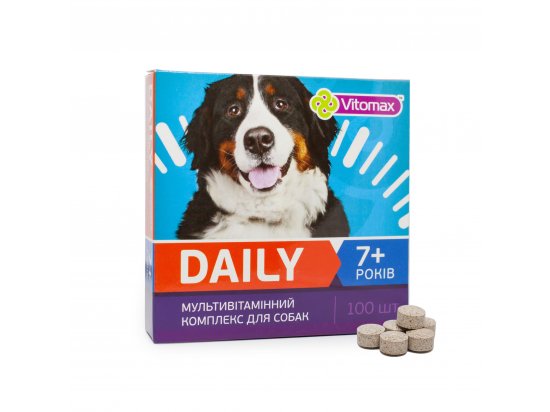 Фото - витамины и минералы Vitomax Daily мультивитаминный комплекс для собак 7+ лет