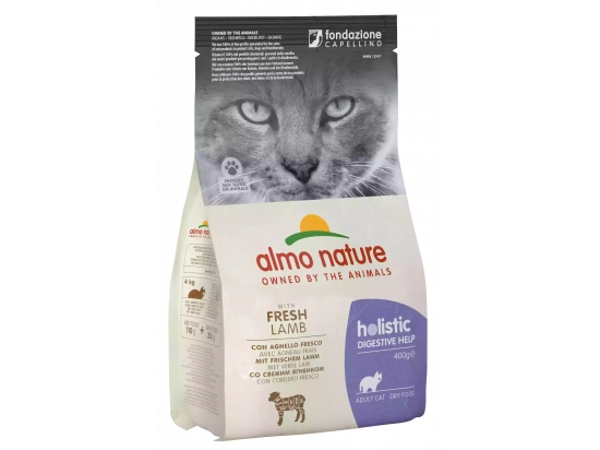 Фото - сухий корм Almo Nature Holistic DIGESTIVE HELP ADULT CAT WITH FRESH LAMB сухий корм для дорослих котів з чутливим травленням ЯГНЯ