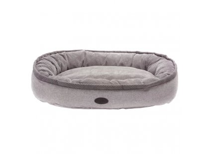 Фото - лежаки, матрасы, коврики и домики Harley & Cho DONUT SOFT TOUCH GREY овальный лежак для собак, серый