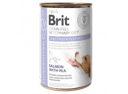 Фото - ветеринарные корма Brit GF Veterinary Diets Gastrointestinal консервы для собак при заболевании ЖКТ, ЛОСОСЬ и ГОРОХ