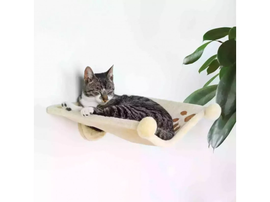 Фото - спальные места, лежаки, домики Trixie Hammock for Wall Mounting гамак для кошек с креплением на стену, бежевый (43511)