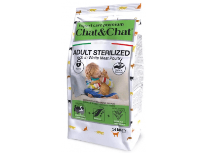 Фото - сухой корм Gheda Expert Care Premium Chat&Chat Adult Sterilized White Meat Poultry сухой корм для стерилизованных кошек ПТИЦА