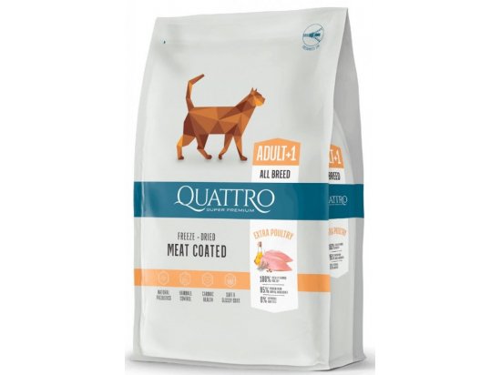 Фото - сухий корм Quattro (Кваттро) Cat Adult Extra Poultry сухий корм для котів ПТИЦЯ