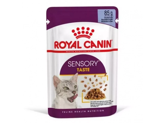 Фото - вологий корм (консерви) Royal Canin SENSORY TASTE JELLY консерви для котів вибагливих до смаку