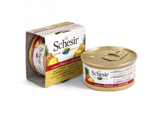 Schesir (Шезир) консервы для кошек Курица с ананасом
