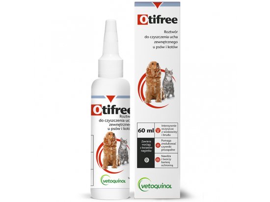 Фото - для вух Vetoquinol Otifree (Отіфрі) лосьйон для чищення вух собак і кішок з календулою