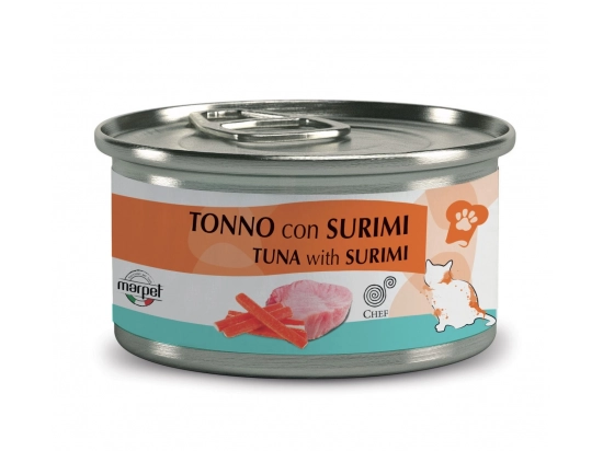 Фото - влажный корм (консервы) Marpet (Марпет) Chef with Tuna & Surimi влажный корм для кошек ТУНЕЦ и СУРИМИ