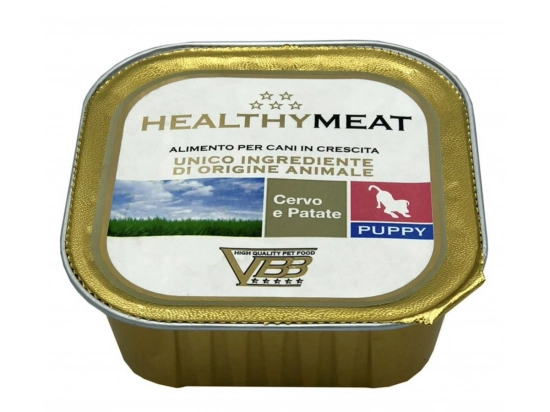 Фото - вологий корм (консерви) Healthy Meat VENISON & POTATOES PUPPY вологий корм для цуценят ОЛЕНИНА та КАРТОФЕЛЬ
