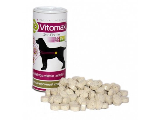 Фото - витамины и минералы Vitomax Фито Биостим Antiallergic Vitamin Complex противоаллергенный витаминный комплекс для собак