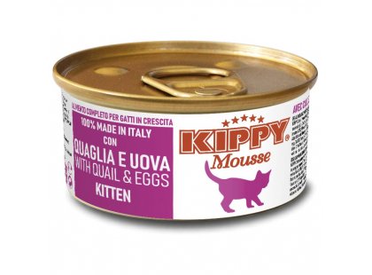 Фото - влажный корм (консервы) Kippy (Киппи) MOUSSE KITTEN QUAIL & EGGS консервы для котят ПЕРЕПЕЛКА и ЯЙЦА, мусс