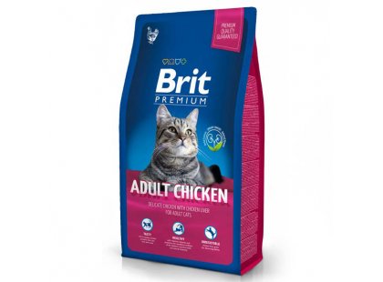 Фото - сухой корм Brit Premium Cat Adult Chicken & Chicken Liver сухой корм для кошек КУРИЦА и КУРИНАЯ ПЕЧЕНЬ