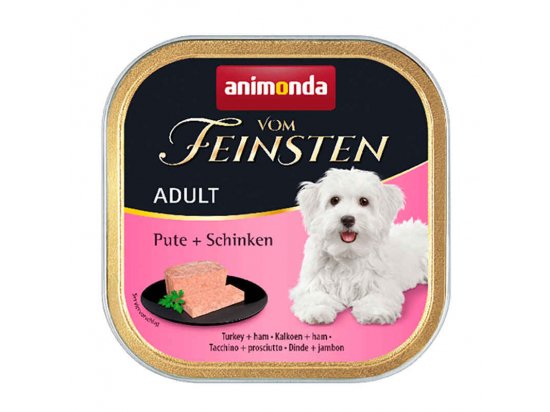 Фото - вологий корм (консерви) Animonda (Анімонда) Vom Feinsten Adult Turkey & Ham вологий корм для собак ІНДИЧКА та ШИНКА