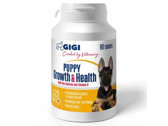Фото - для кісток та суглобів (опорно-рухового апарату) Gigi (Гігі) Puppy Growth & Health біокальцій ПЕТ для цуценят