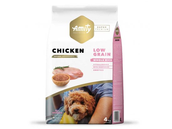 Amity (Аміті) Super Premium Low Grain Adult Chicken сухий низькозерновий корм для дорослих собак усіх порід КУРКА