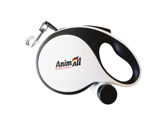 Фото - рулетки AnimAll Поводок-рулетка с диспенсером, белый