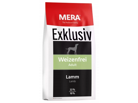 Фото - сухий корм Mera (Мера) Exklusiv Weizenfrei Adult Lamm сухий низькозерновий корм для дорослих собак ЯГНЯ
