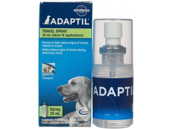 Фото - седативні препарати (заспокійливі) Ceva (Сева) ADAPTIL (АДАПТИЛ) феромон для собаки, спрей
