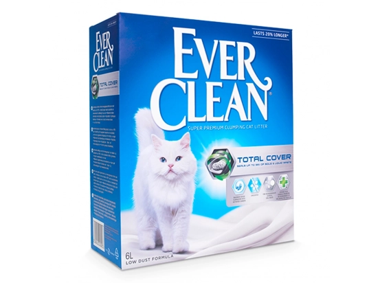 Фото - наполнители Ever Clean TOTAL COVER комкующийся наполнитель для кошачьего туалета с микрогранулами