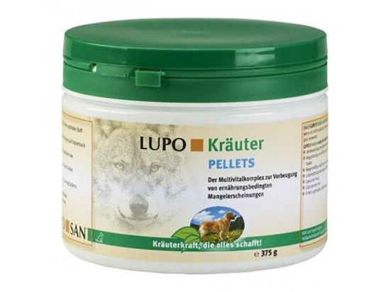 Фото - вітаміни та мінерали Luposan (Люпосан) LUPO Krauter Pellets -Мульті-вітамінний комплекс для запобігання симптомів дефіциту поживних речовин
